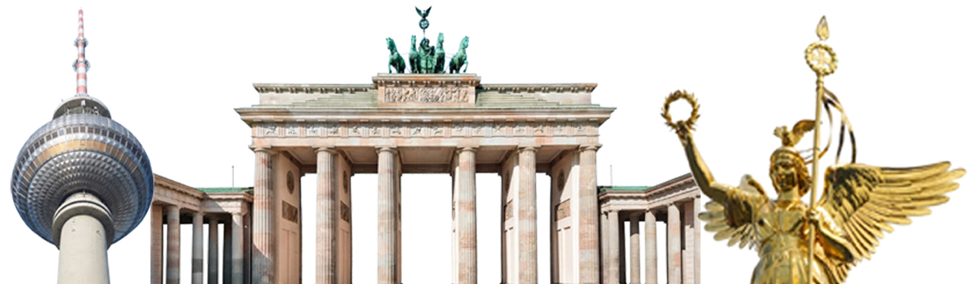 Berliner Wahrzeichen: Fernsehturm, Brandenburger Tor und Siegessäule