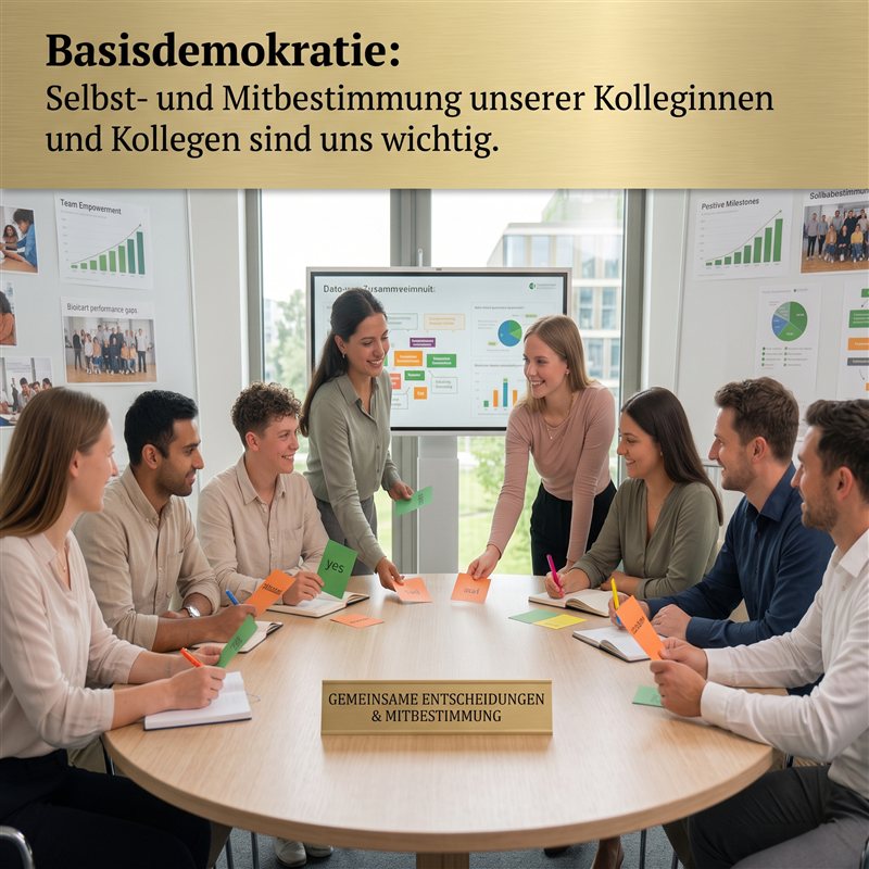 Basisdemokratie: Selbst- und Mitbestimmung unserer Kolleginnen und Kollegen sind uns wichtig.
